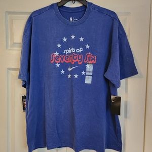 NWT Nike Hardwood Classics Philadelphia 76ers Center Swoosh Vintage T-Shirt